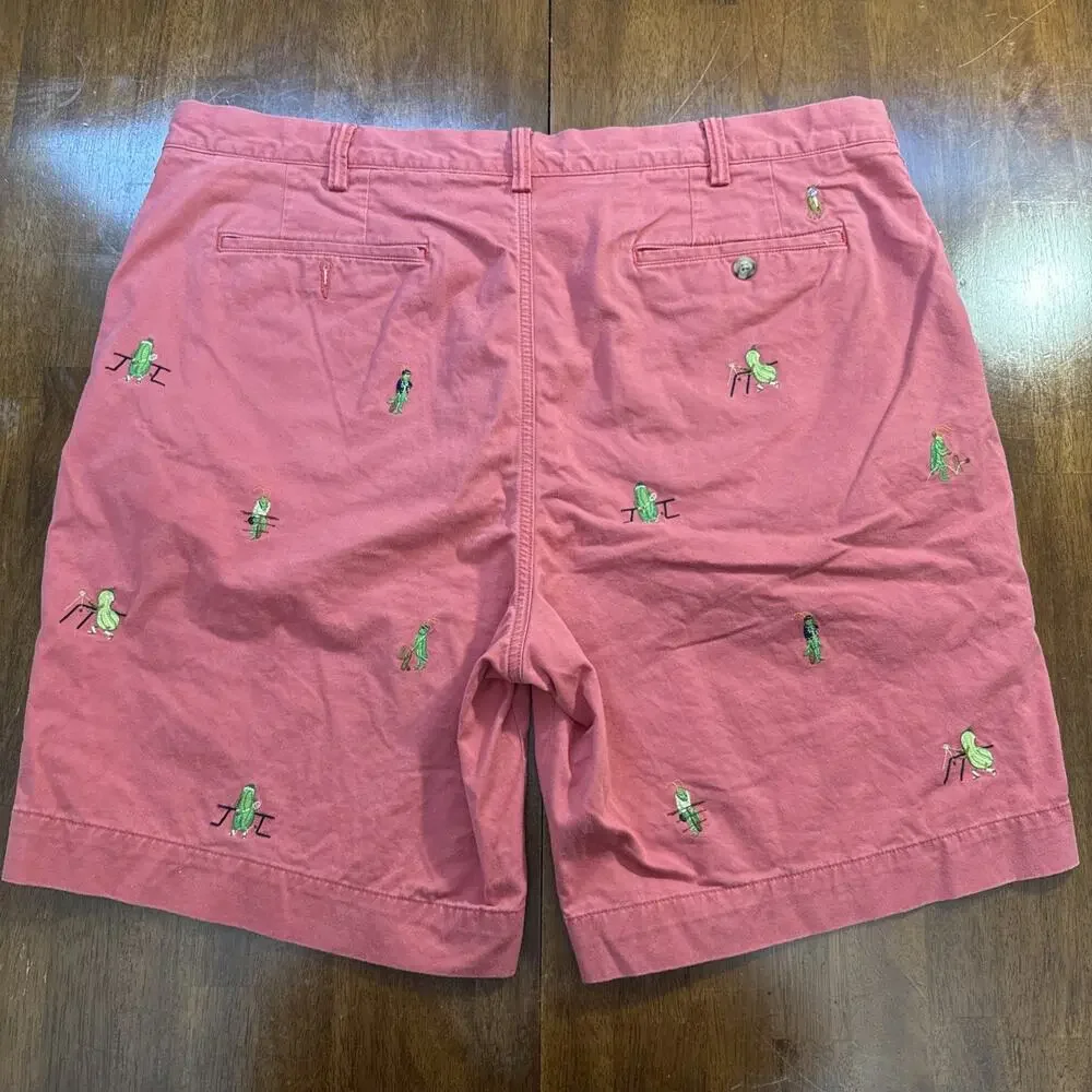 Polo‎ Ralph Lauren Chino Shorts Pink Pickleball Cricket AOP Men’s Size 40